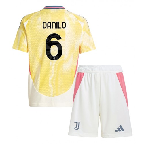 Fotbalové Dres Juventus Danilo Luiz #6 Dětské Venkovní 2024-25 Krátký Rukáv (+ trenýrky)